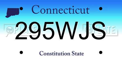 295WJS Connecticut License Plate