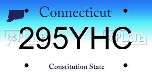 295YHC Connecticut License Plate