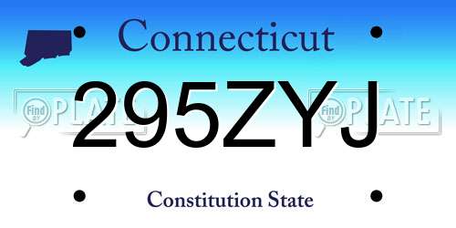 295ZYJ Connecticut License Plate