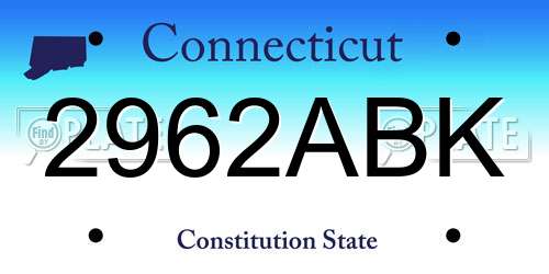 2962ABK Connecticut License Plate