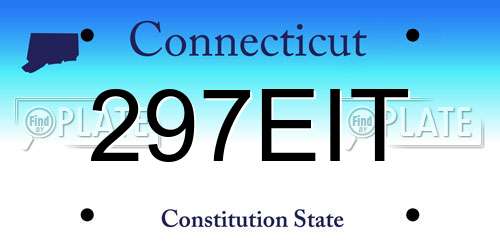 297EIT Connecticut License Plate