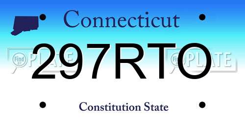 297RTO Connecticut License Plate