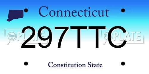 297TTC Connecticut License Plate