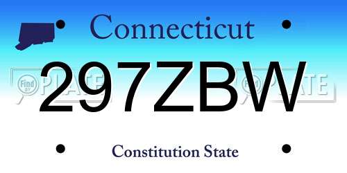 297ZBW Connecticut License Plate