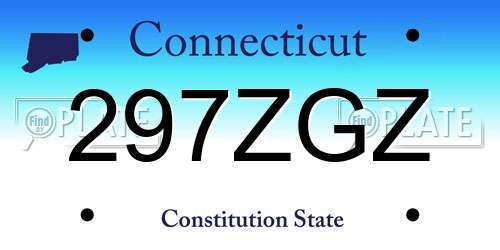 297ZGZ Connecticut License Plate