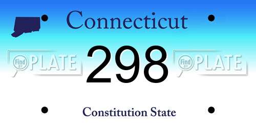 298 Connecticut License Plate