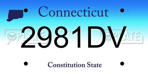 2981DV Connecticut License Plate