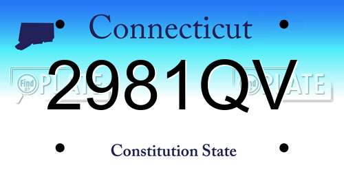 2981QV Connecticut License Plate
