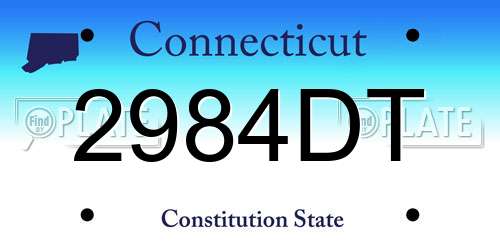 2984DT Connecticut License Plate