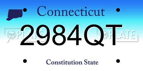 2984QT Connecticut License Plate