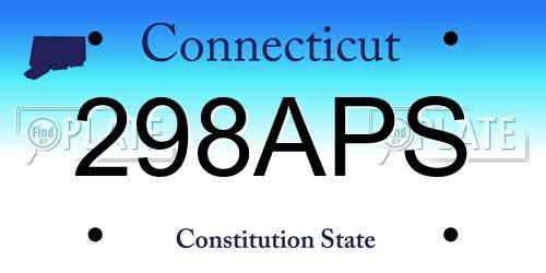 298APS Connecticut License Plate