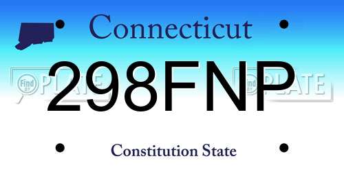 298FNP Connecticut License Plate