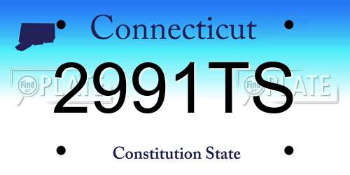 2991TS Connecticut License Plate