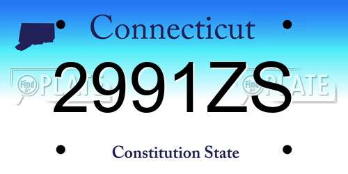 2991ZS Connecticut License Plate