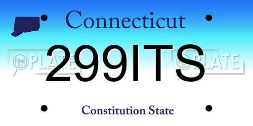 299ITS Connecticut License Plate