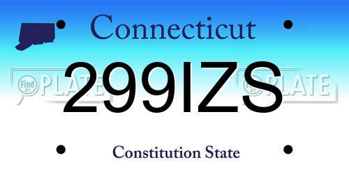 299IZS Connecticut License Plate