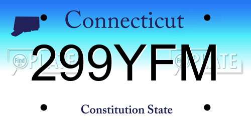 299YFM Connecticut License Plate