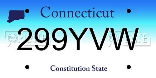 299YVW Connecticut License Plate