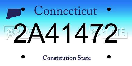 2A41472 Connecticut License Plate