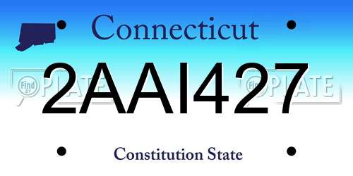 2AAI427 Connecticut License Plate