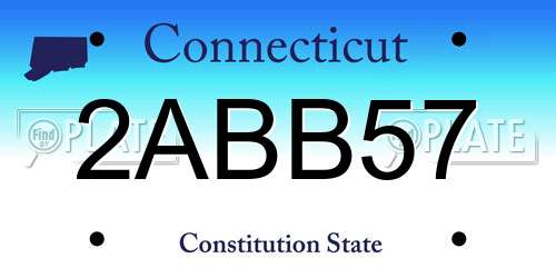 2ABB57 Connecticut License Plate