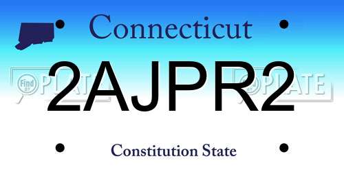 2AJPR2 Connecticut License Plate