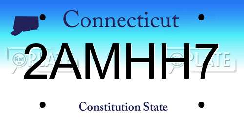 2AMHH7 Connecticut License Plate