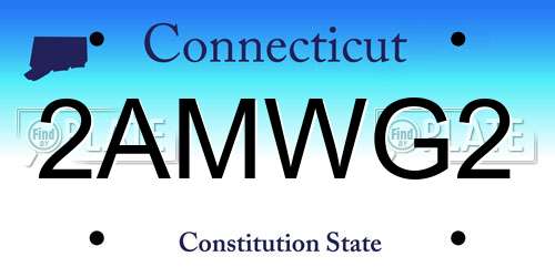 2AMWG2 Connecticut License Plate