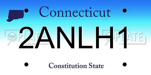 2ANLH1 Connecticut License Plate