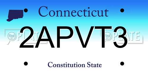 2APVT3 Connecticut License Plate