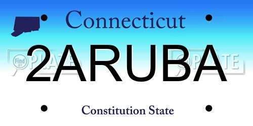 2ARUBA Connecticut License Plate