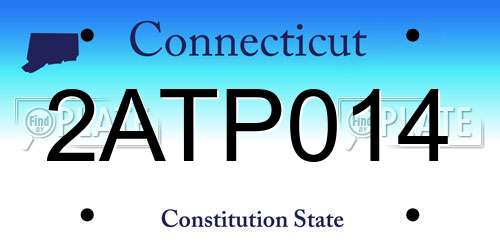 2ATP014 Connecticut License Plate