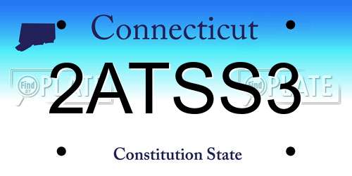 2ATSS3 Connecticut License Plate