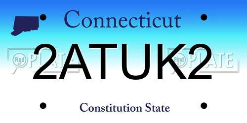 2ATUK2 Connecticut License Plate