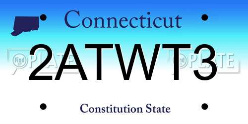 2ATWT3 Connecticut License Plate