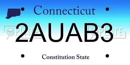 2AUAB3 Connecticut License Plate