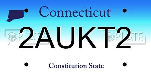 2AUKT2 Connecticut License Plate