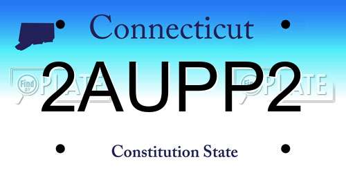 2AUPP2 Connecticut License Plate