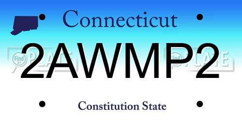 2AWMP2 Connecticut License Plate