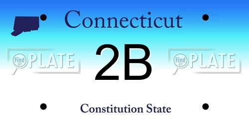 2B Connecticut License Plate