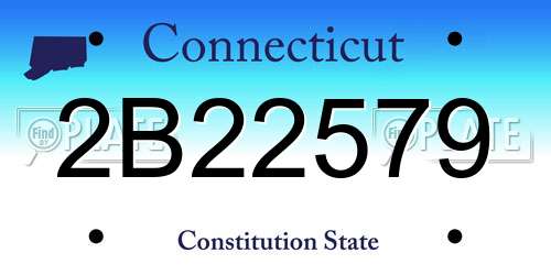 2B22579 Connecticut License Plate