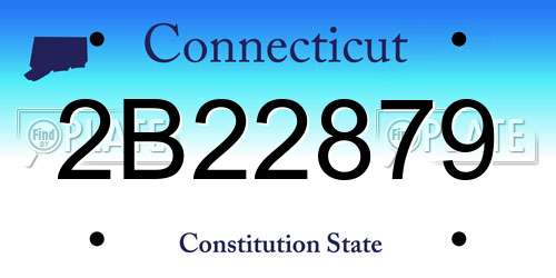 2B22879 Connecticut License Plate