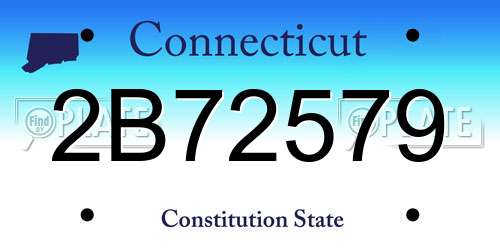 2B72579 Connecticut License Plate