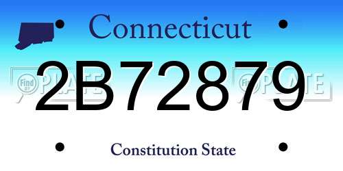 2B72879 Connecticut License Plate