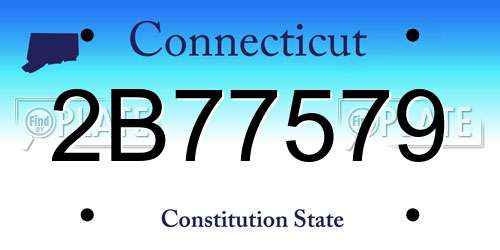 2B77579 Connecticut License Plate