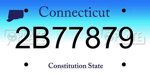 2B77879 Connecticut License Plate