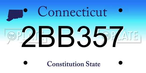 2BB357 Connecticut License Plate