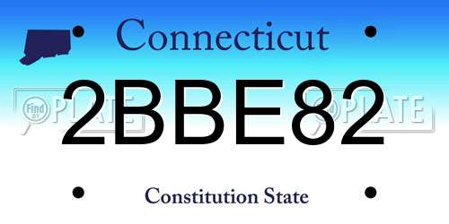 2BBE82 Connecticut License Plate