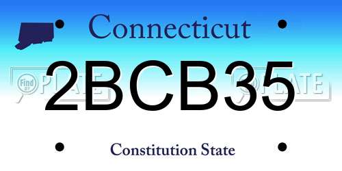 2BCB35 Connecticut License Plate
