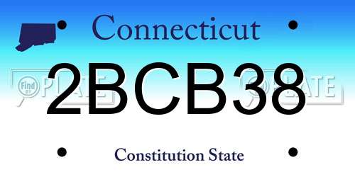 2BCB38 Connecticut License Plate